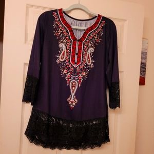 Black with Red Tunic